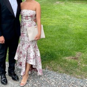 Champagne and Rose Floral Lulus Dress (Worn Once)